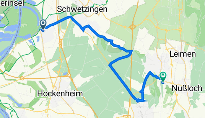 Schillerstraße 13, Ketsch (Gemeinde) nach Schützenstraße 17, Leimen