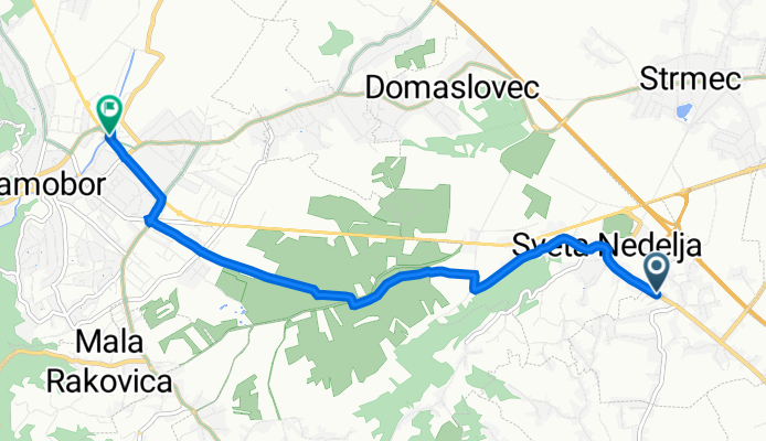 Svetonedeljska cesta 5, Brezje to Ulica grada Wirgesa 10, Samobor