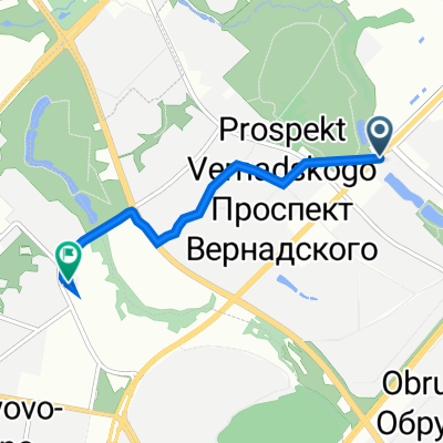 проспект Вернадского, 37 к1А, Москва до улица Коштоянца, 47 к2, Москва