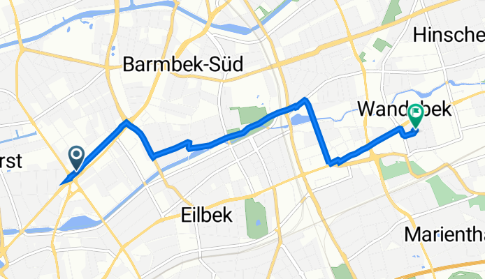 Hamburger Straße 5, Hamburg nach Böhmestraße 14, Hamburg