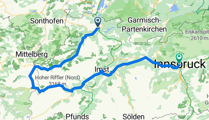 Reutte - Lech - St. Anton - Innsbruck (Tag 2)