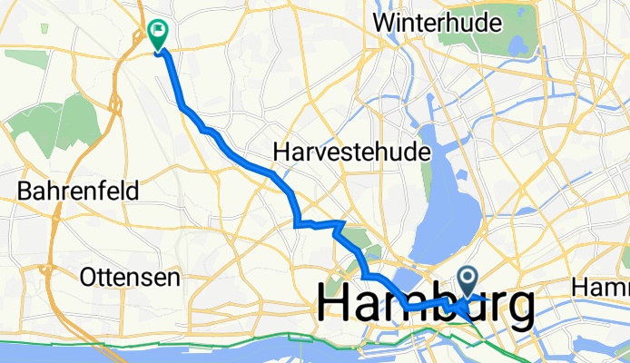 Adenauerallee 74, Hamburg nach Melanchthonstraße 8, Hamburg