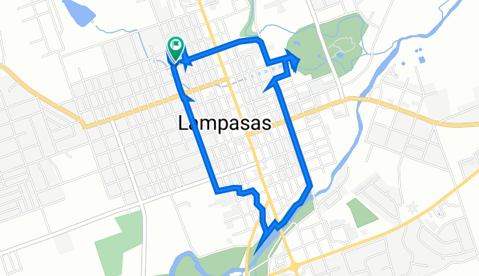 North Ridge Street 301, Lampasas to North Ridge Street 301, Lampasas