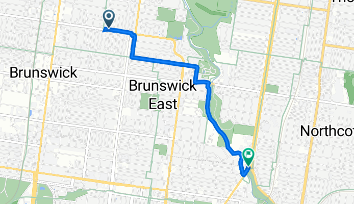 95 Albion St, Brunswick to 1A St Georges Rd, Northcote