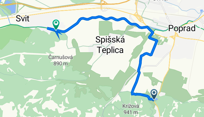 Cesta 66, Poprad to Svit 967, Svit