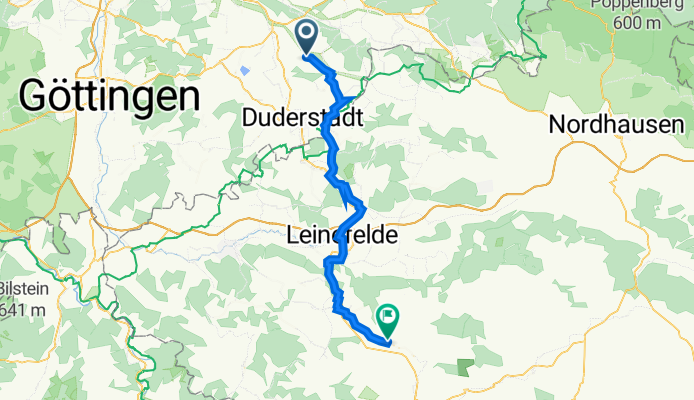Schulstraße 6, Rüdershausen nach Horsmarer Hauptstraße 11, Unstruttal