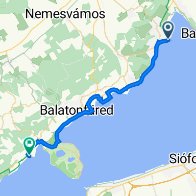 Neptun utca 1., Balatonalmádi to Orgona utca 1., Örvényes