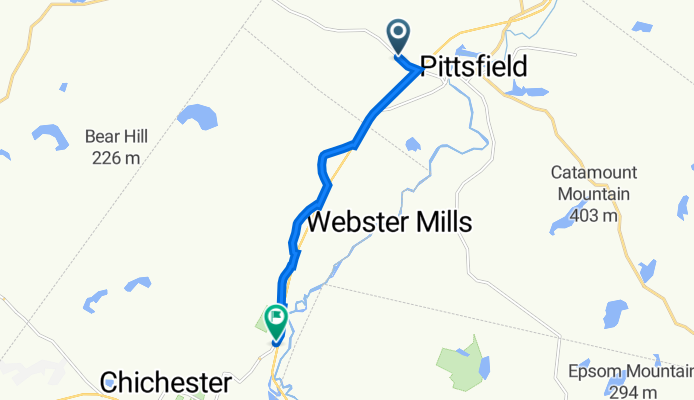Loudon Road 128, Pittsfield to Main Street 257, Chichester