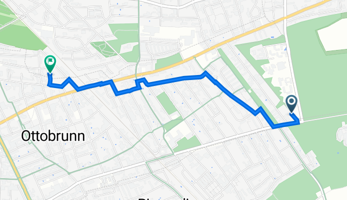 Ottostraße 131, Ottobrunn nach Kufsteiner Straße 7, Neubiberg