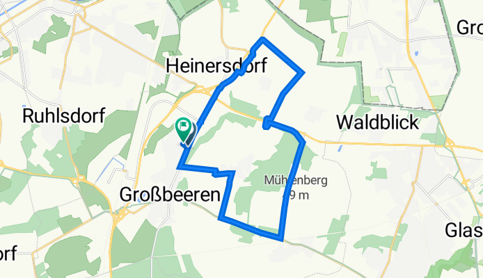 Zu den Erlen, Großbeeren nach Feldstraße 1, Großbeeren