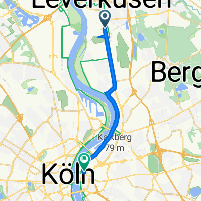 Philipp-Ott-Straße, Leverkusen nach Auenweg, Köln