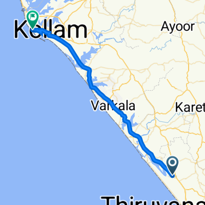 HRVX+FRH, Kaniyapuram to VHV5+86C, Kollam