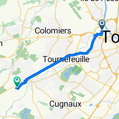 Avenue des Arènes Romaines, Toulouse à 2 bis Rue de Fronton, Plaisance-du-Touch