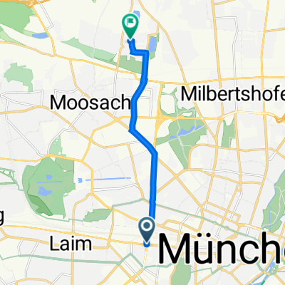 Landsberger Straße 114, Munich to Niederalteicher Straße 12, Munich