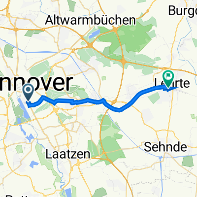 Hildesheimer Straße 98, Hannover nach Asternstraße 8, Lehrte