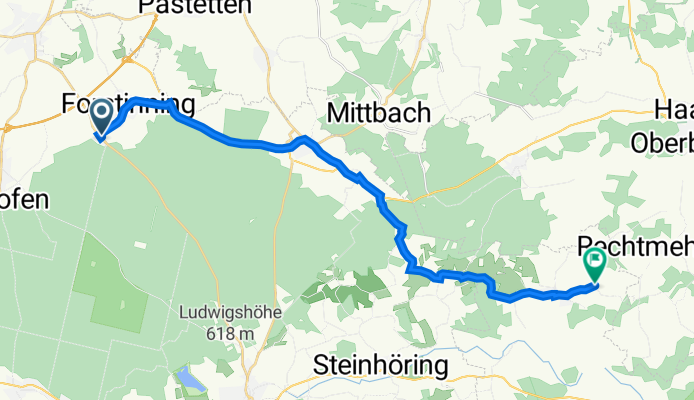 Ebersberger Straße 9, Forstinning nach Schlosserweg 11, Albaching