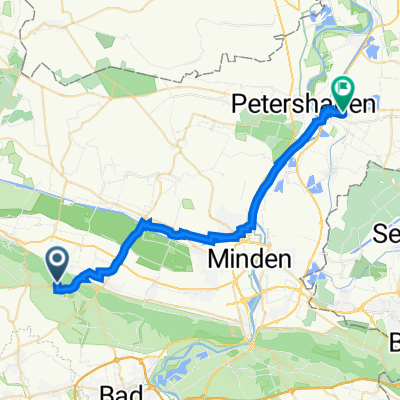 Steinweg 10, Hüllhorst nach Bultweg 23, Petershagen