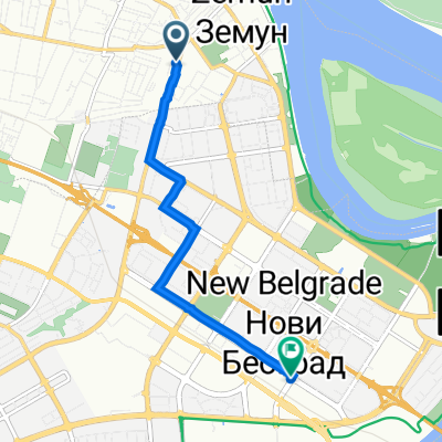 Spirtina 2, Belgrade to Milutina Milankovica, Belgrade