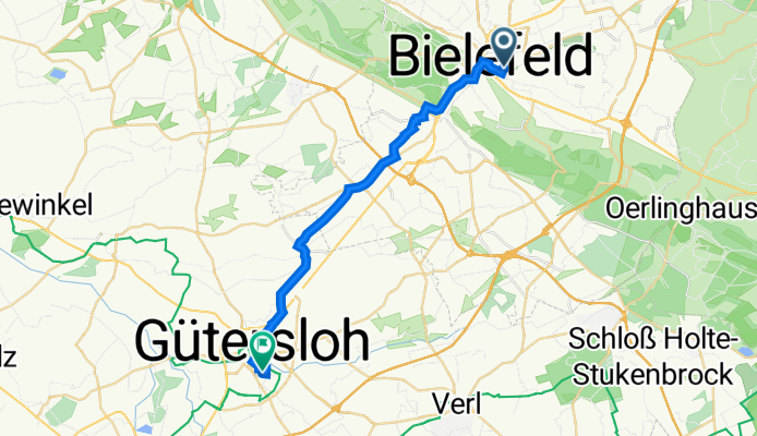 Oelmühlenstraße 4–6, Bielefeld nach Reckenberger Straße 23, Gütersloh