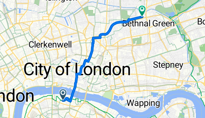 Bankside House, 24 Sumner St, London to 21 The Oval, London