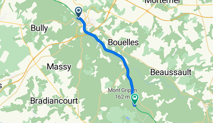 Neufchâtel-en-Bray to 2 Chemin de Trefforest, Mesnil-Mauger