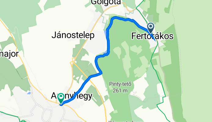 Route from Patak sor 21A., Fertőrákos