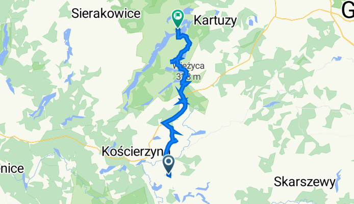 Kościerska 38, Wielki Klincz do Akacjowa 32, Chmielno