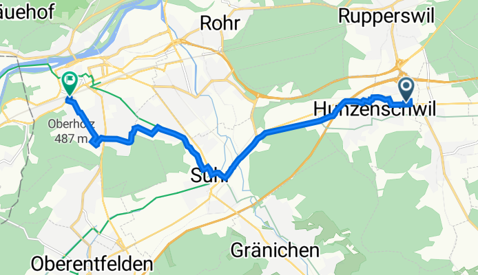Hauptstrasse 10, Hunzenschwil nach Oberholzstrasse 8, Aarau