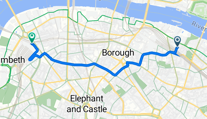 29 Shand St, London to Station Approach Road, London