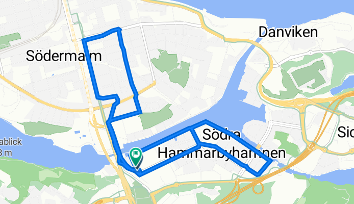Hammarby allé 15A, Stockholm to Fredriksdalsgatan 1–11, Stockholm