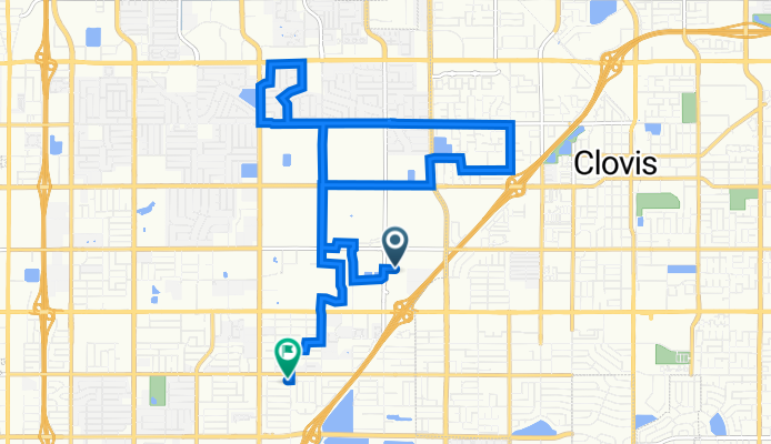 Hoover, Fresno to 4483 E Norwich Ave, Fresno