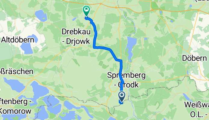 An der Heide Straße A-Mitte, Spremberg nach Blumenweg 4, Drebkau