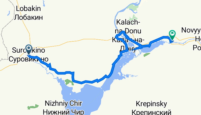 Суровикино - Бурацкий - Калач - на Дону, Мятиморск - Мариновка.