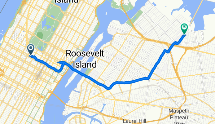 101 W 54th St, New York to 20-05 Hazen St, New York