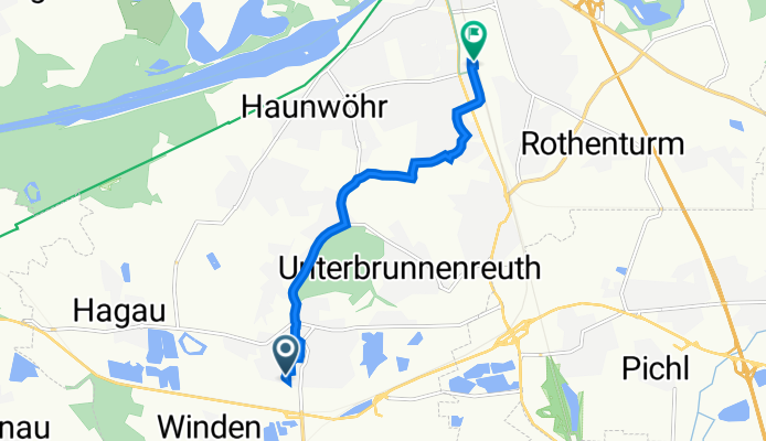 Vogelweidestraße 22, Ingolstadt nach Bahnhofstraße 6, Ingolstadt