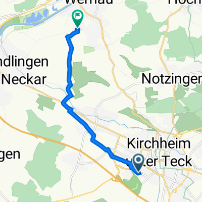 Cranachweg, Kirchheim unter Teck nach Sophienstraße 2, Wernau