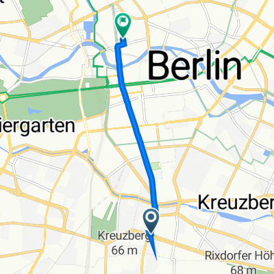 Gneisenaustraße 115, Berlin nach Schumannstraße 7, Berlin