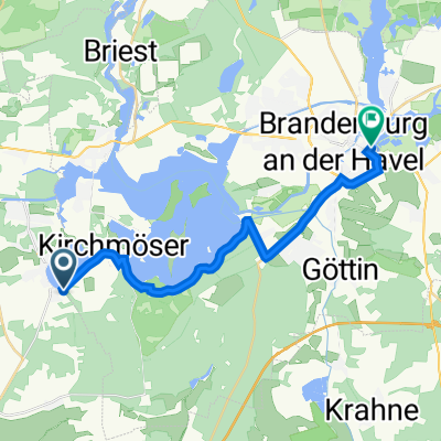 Am See 24, Wusterwitz nach Neustädtischer Markt 12, Brandenburg an der Havel