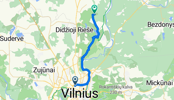 Linkmenų g., Vilnius to Birelių Sodų 5-oji g. 31, Bireliai