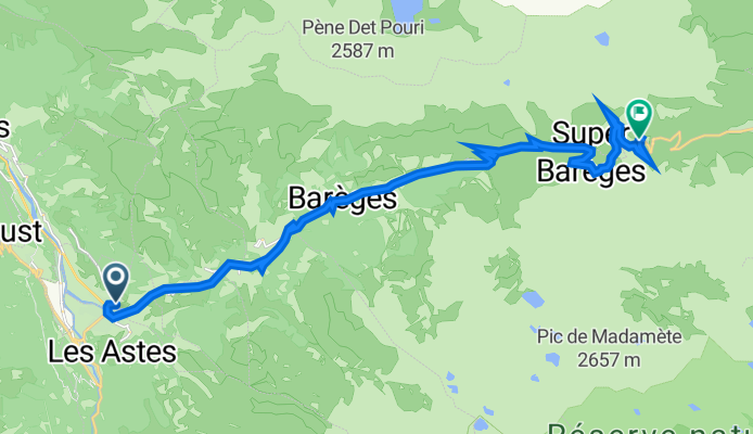 De Impasse du Chateau 5, Esquièze-Sère a Col du Tourmalet 1, Bagnères-de-Bigorre