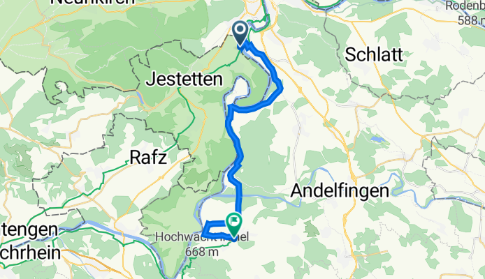 От Rheinweg 17, Nohl до Bergstrasse 12, Flaach