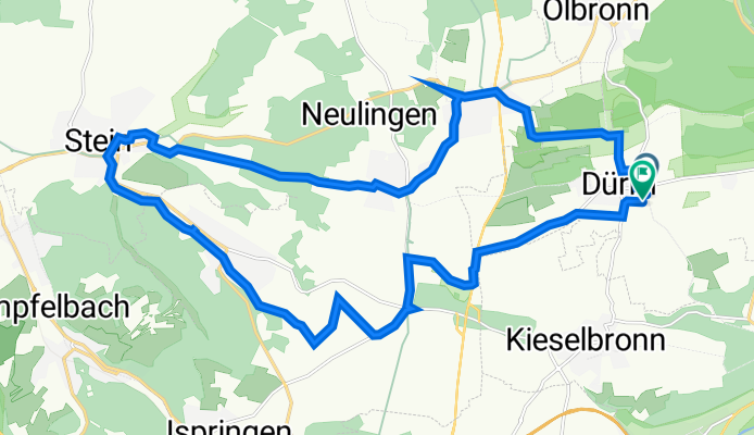 Enzberger Straße 9, Ölbronn-Dürrn nach Richard-Wagner-Straße 30, Ölbronn-Dürrn