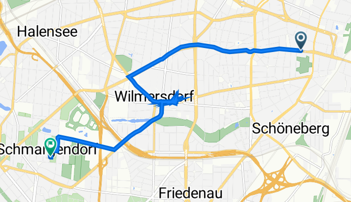 Pallasstraße 8, Berlin nach Tölzer Straße 4, Berlin