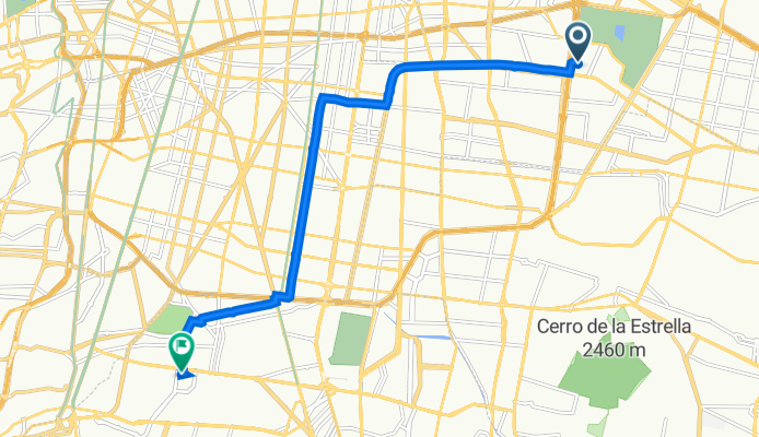 Calle Cafetal 549, Iztacalco a Calle Delta 24, Coyoacán