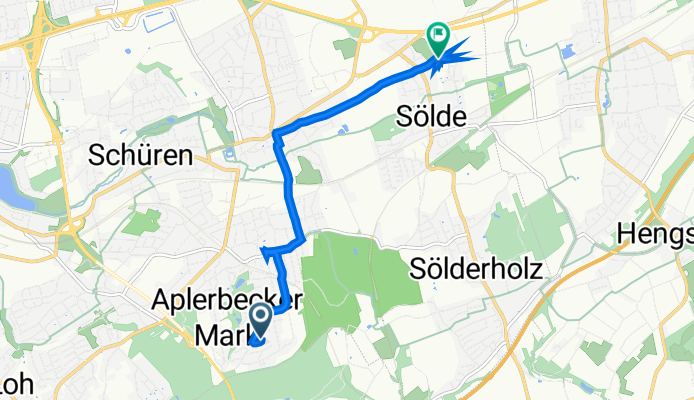 Verseweg 8, Dortmund nach Ruthgerusstraße 33D, Dortmund