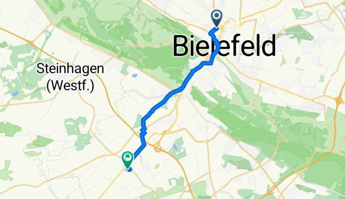 Weststraße 79, Bielefeld nach Bokelstraße 3, Bielefeld