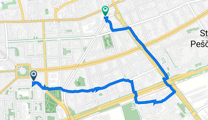 Ulica kneza ViÅ”eslava 6, Zagreb to Ulica Pavla Å ubiÄa 69, Zagreb