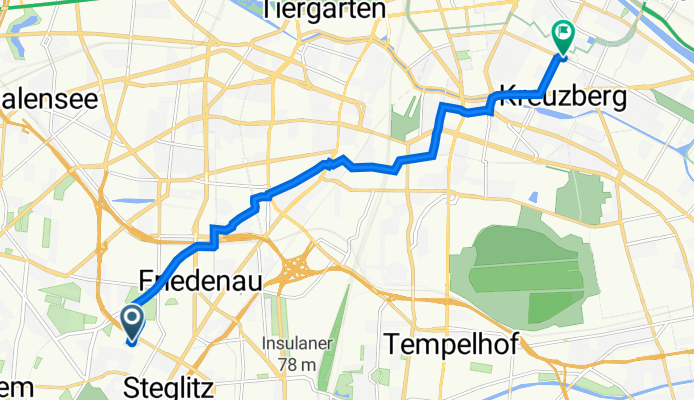 Forststraße 40, Berlin nach Oranienstraße 55, Berlin