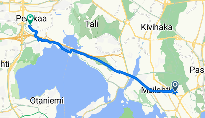 Urheilukatu 52, Helsinki to Everstinkatu, Espoo