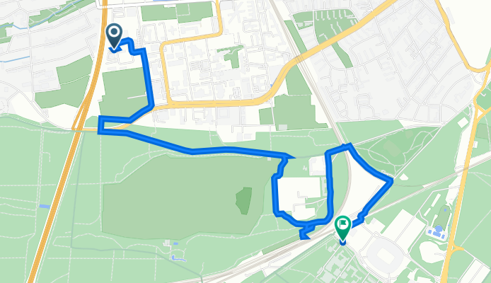 Colmarer Straße 4, Frankfurt am Main nach Otto-Fleck-Schneise 4, Frankfurt am Main